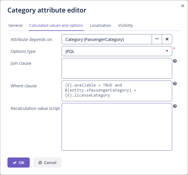 jpql and where fields