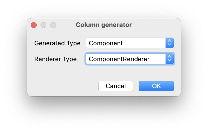 column generator