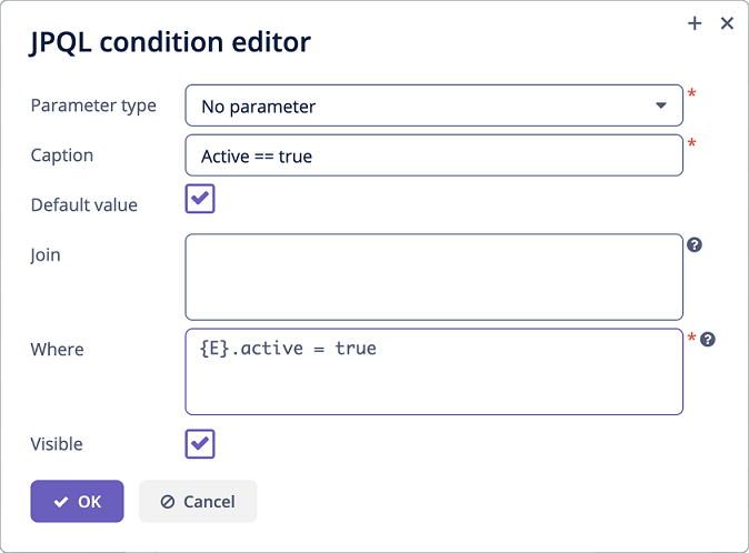 jpql parameterless