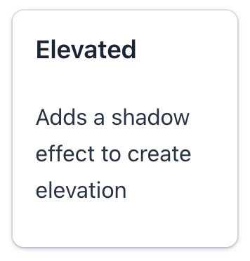 card elevated