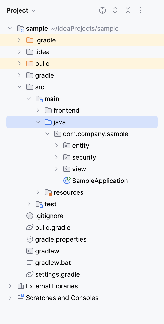 project tool window