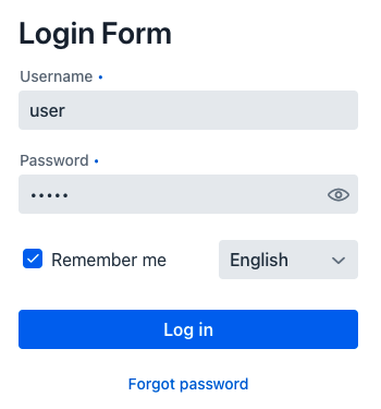 login form