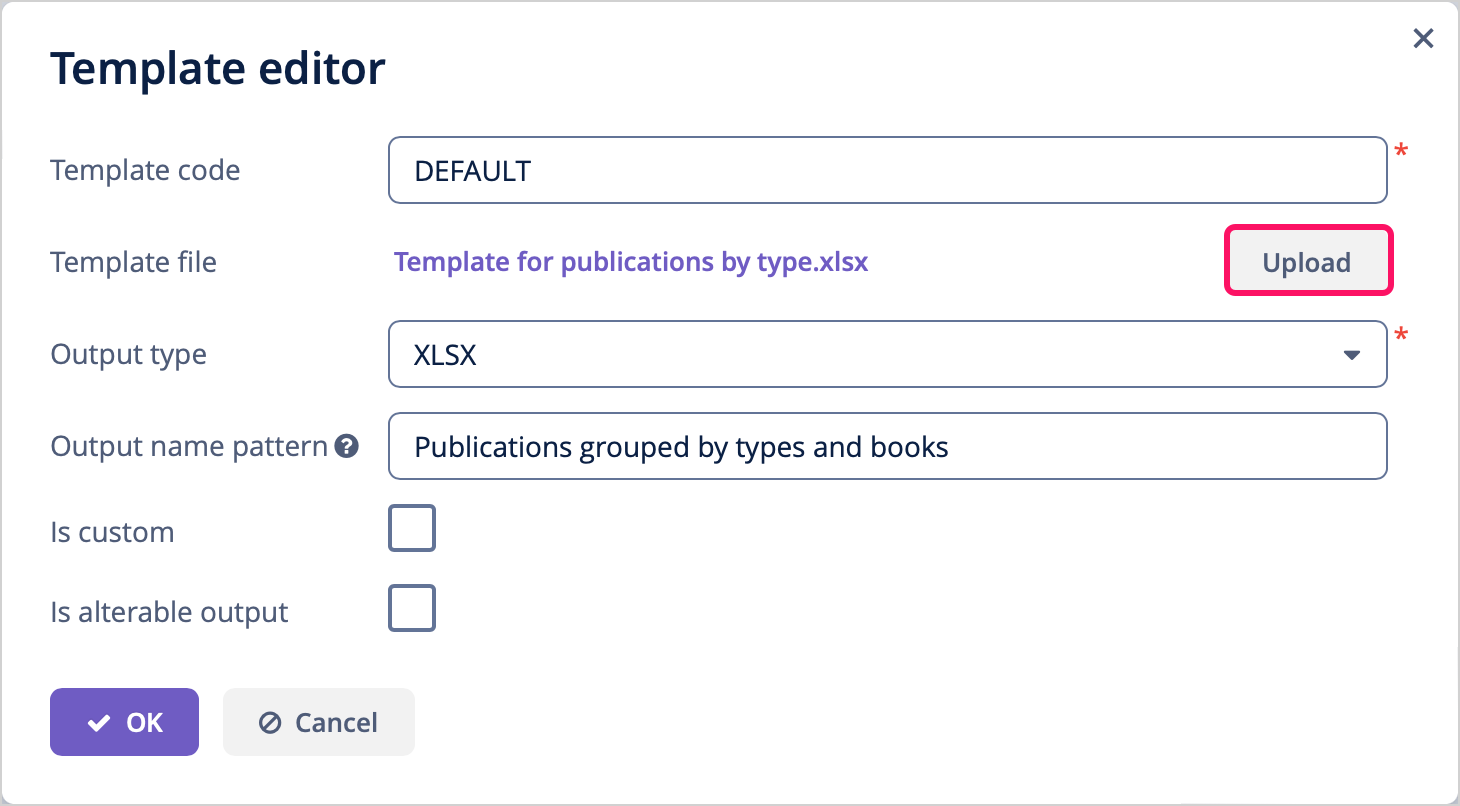 upload template for report2