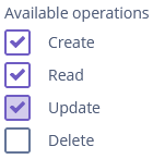 check box group operations