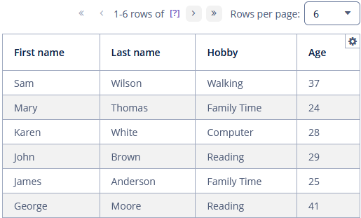 data grid pagination