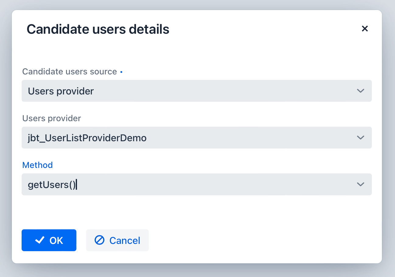 candidate user list provider