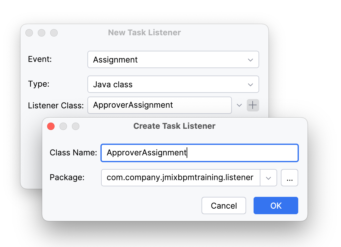 creating task listener