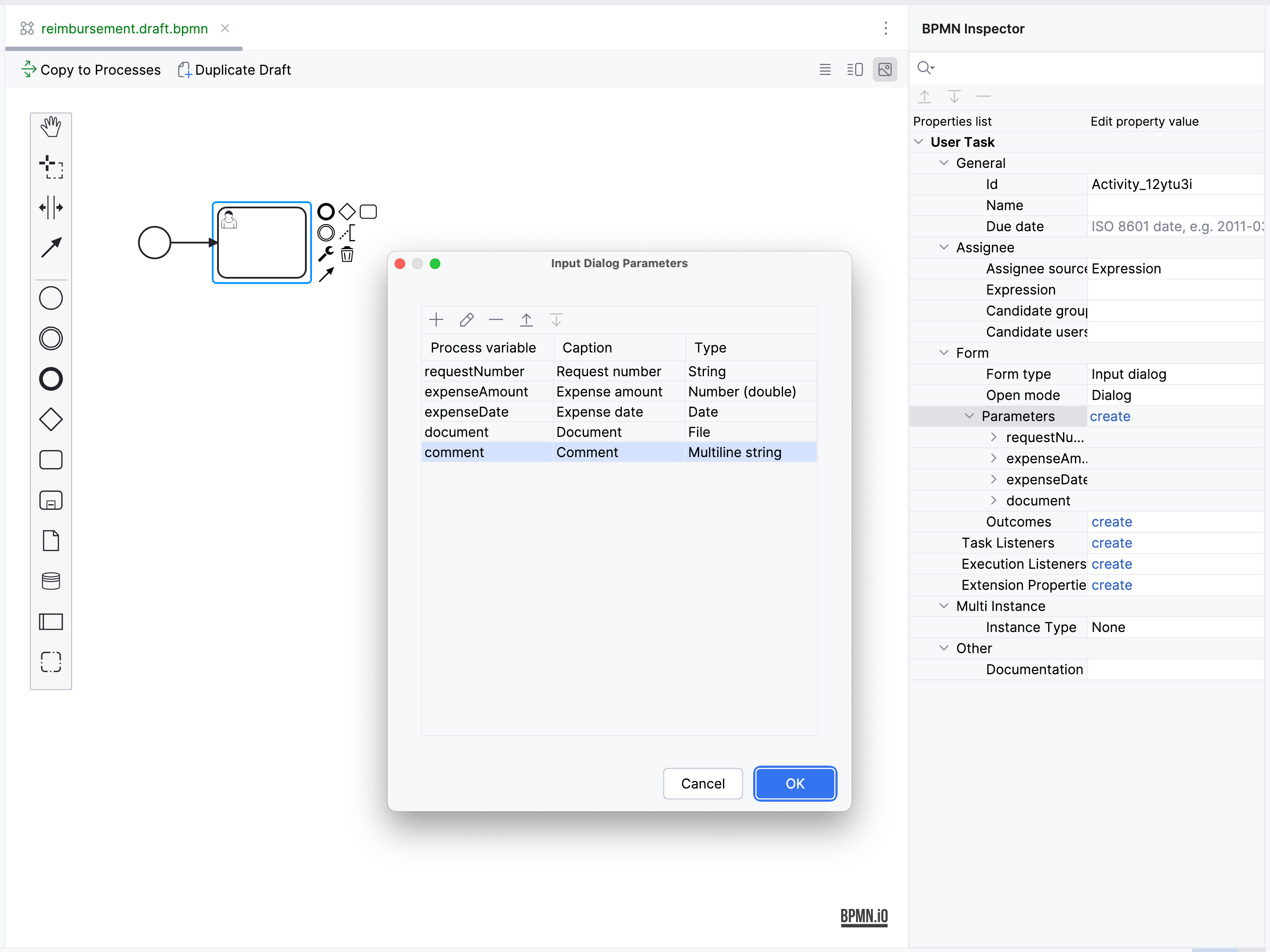 user task form 1