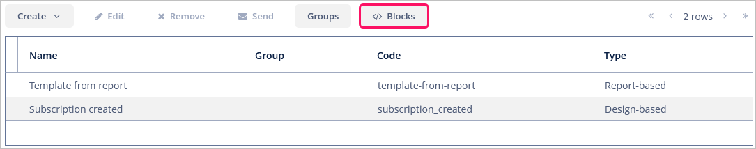 email template blocks