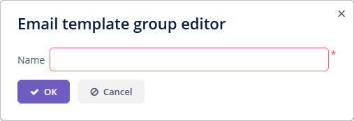 email template group editor