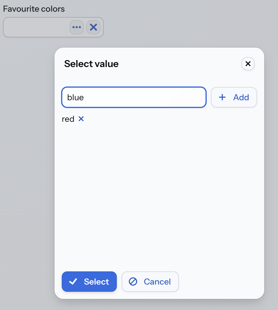 multi value picker