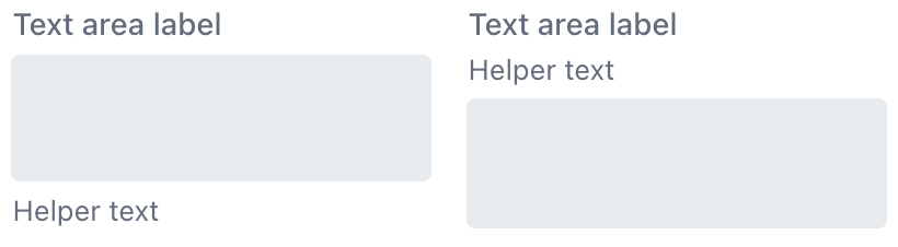 text area helper text position