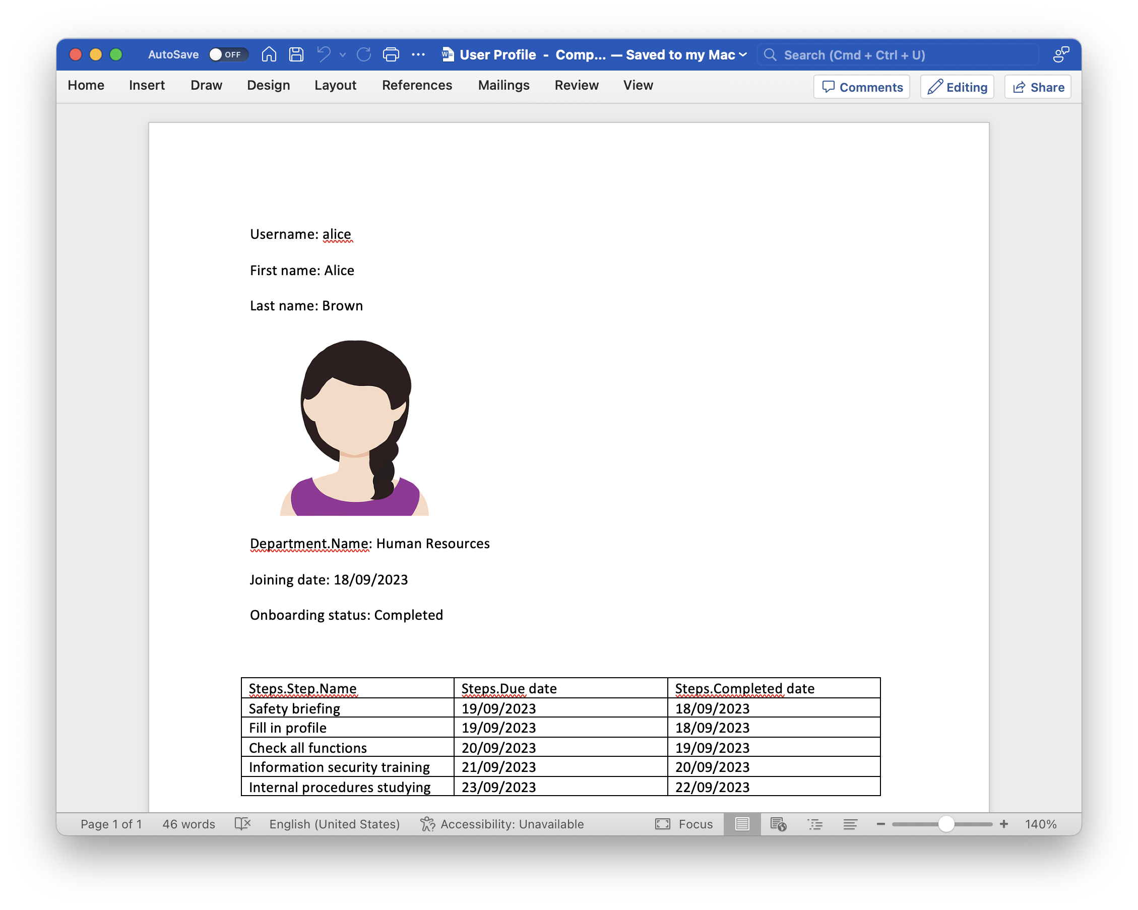 docx report 1